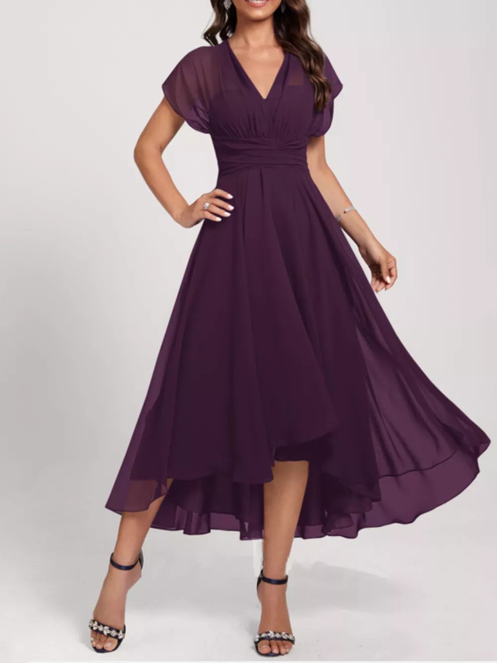 Ruched A-Line Midi Dress, image 14