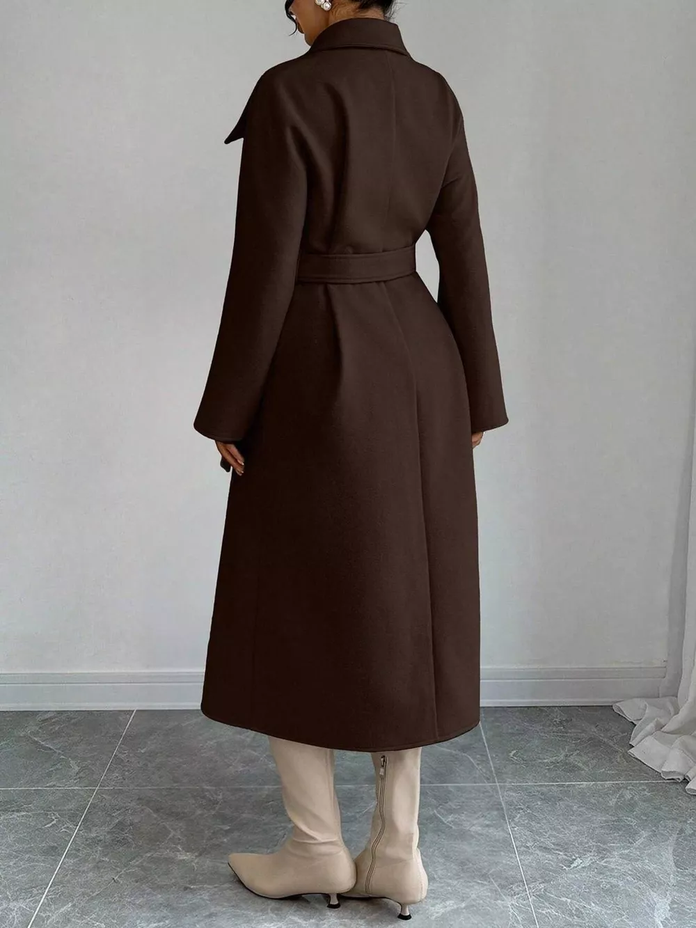 Double-Breasted Longline Coat, image 5