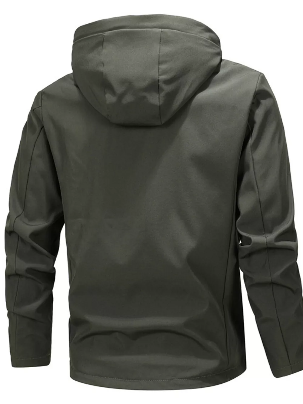 Men's Plus Size Hooded Windproof Casual Jacket, image 3