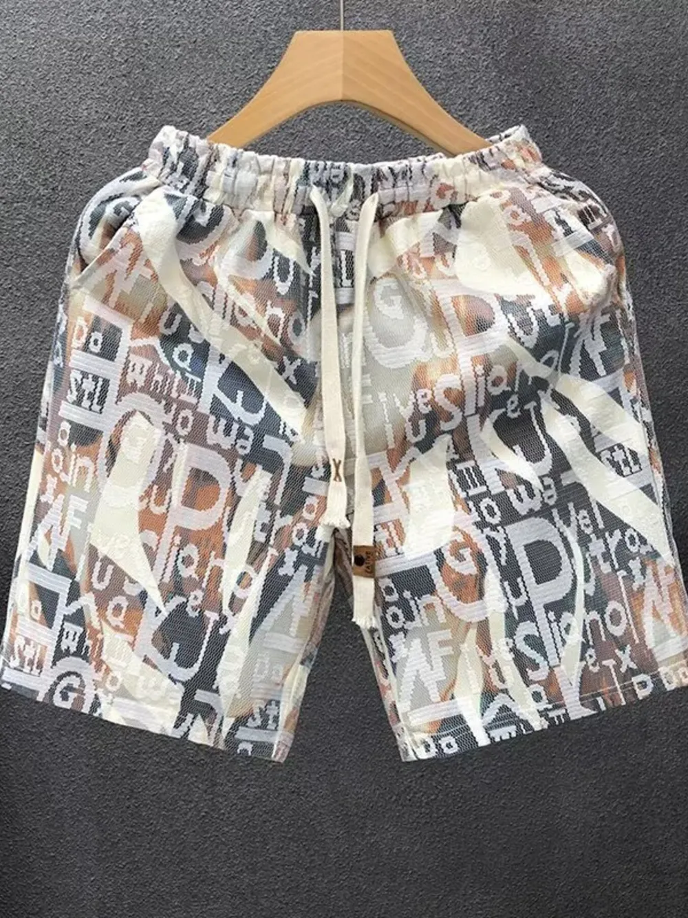 Men's Plus Size Printed Drawstring Shorts, image 2