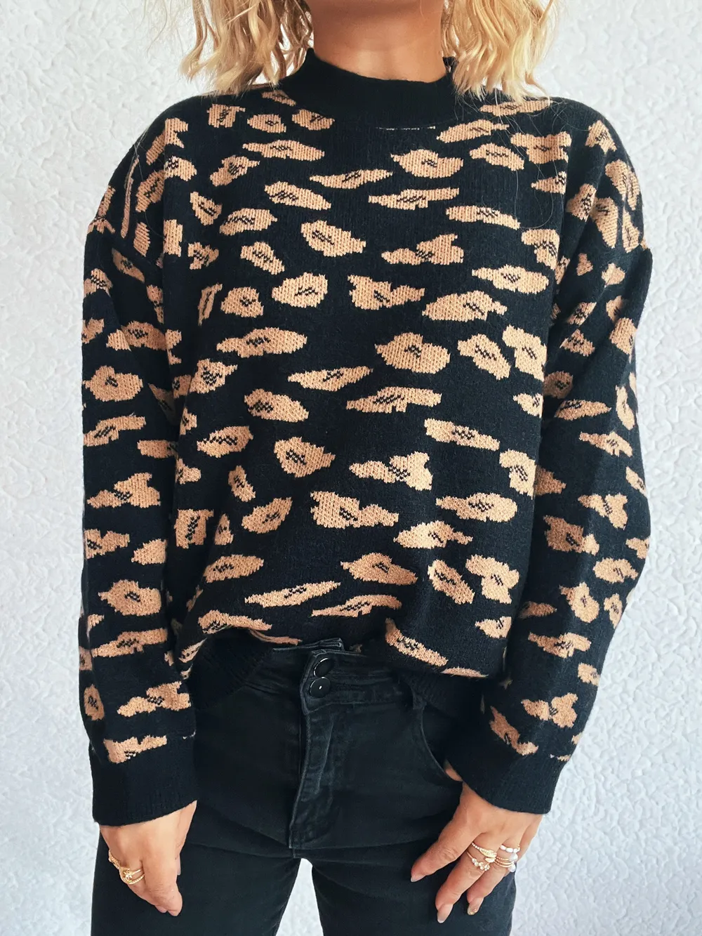 Mock Neck Long Sleeve Sweater, image 11