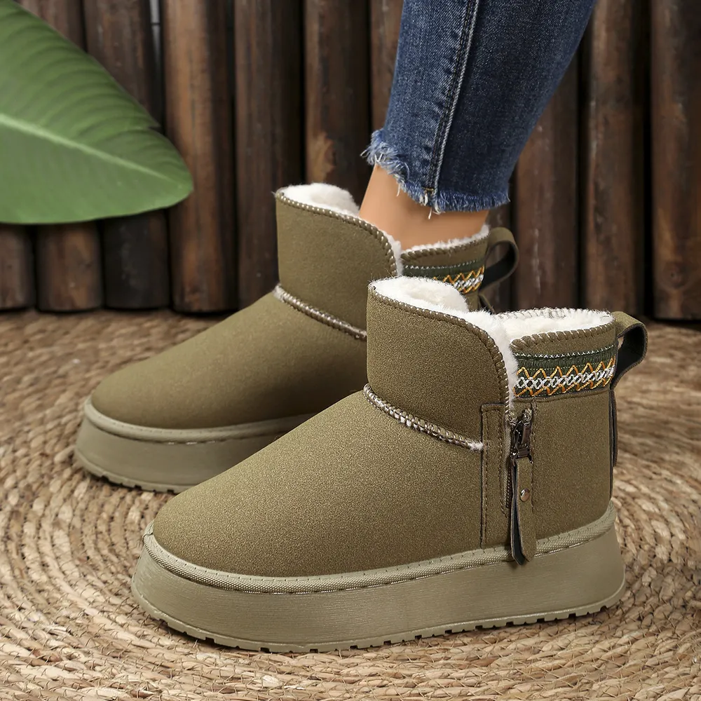 Suede Ankle Boots with Decorative Strap, image 5