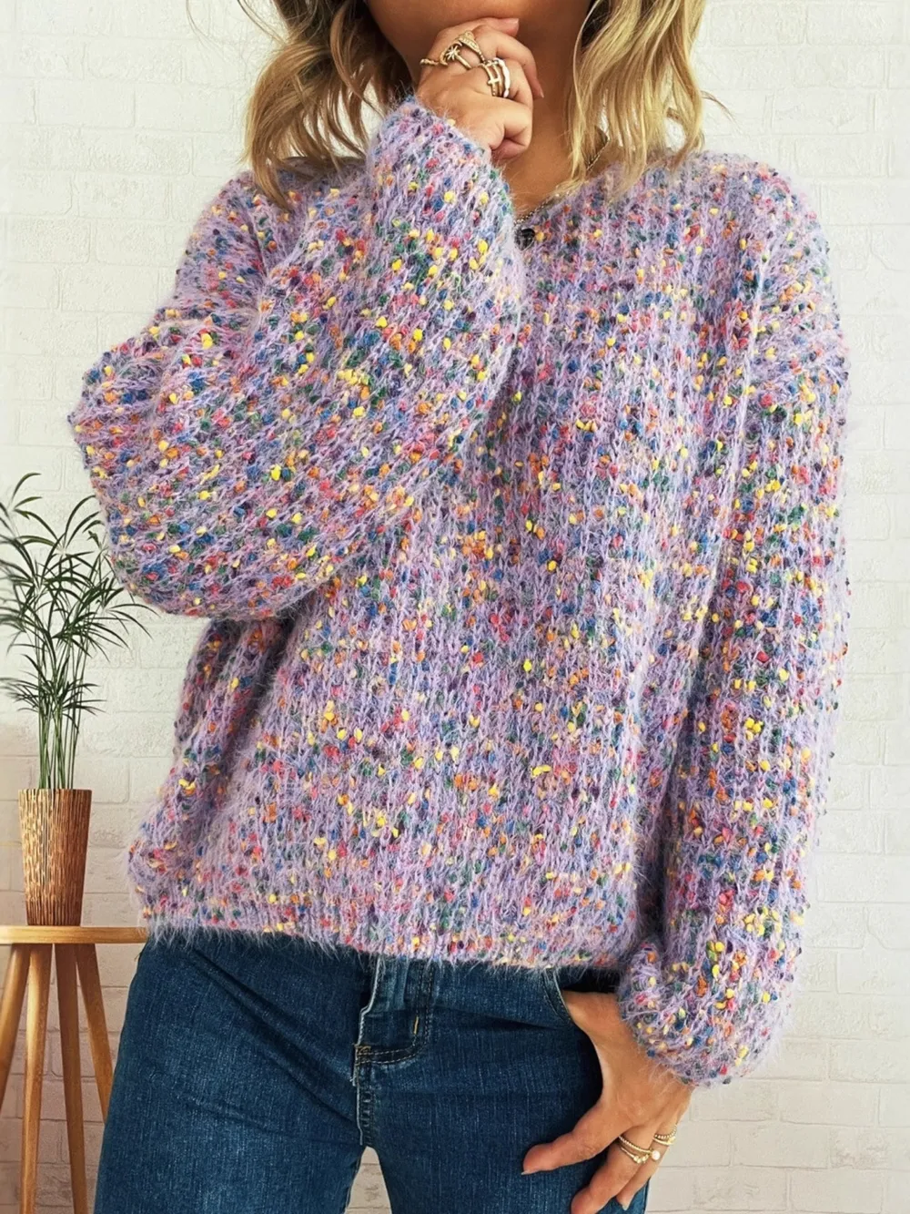 Colorful Long Sleeve Sweater, image 2