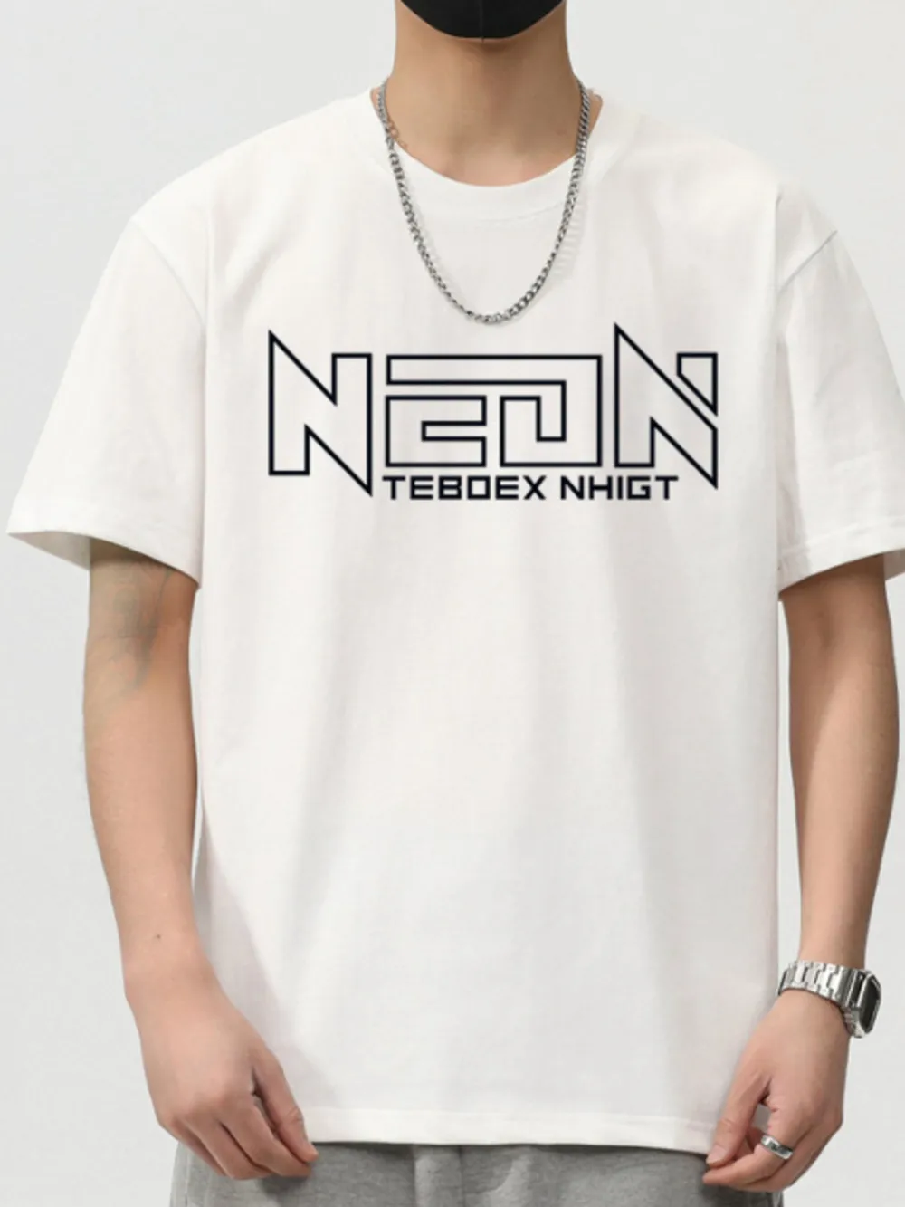 Men's Plus Size Graphic Round Neck Short Sleeve T-Shirt, image 3
