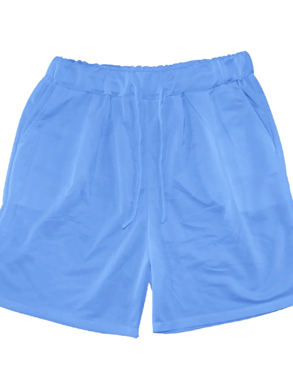 Men's Full Size Round Neck Short Sleeve Top and Shorts Set Plus Size, image 4