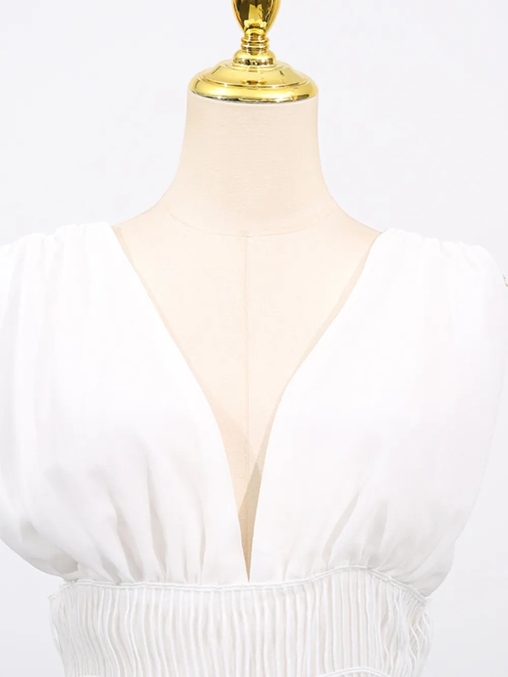 Tiered V-Neck Sleeveless Maxi Dress, image 5