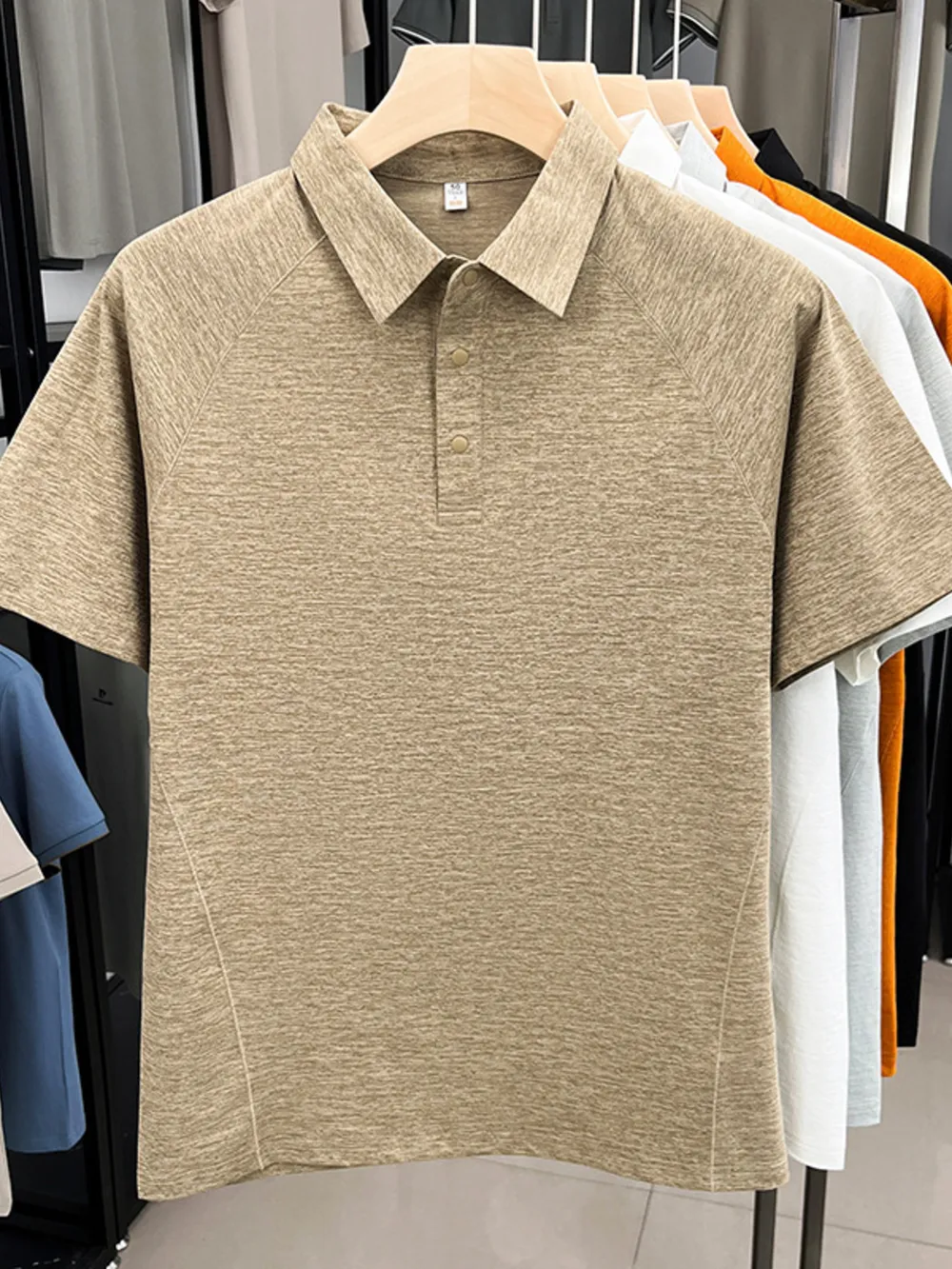 Men's Button Detail Short Sleeve Polo, image 4