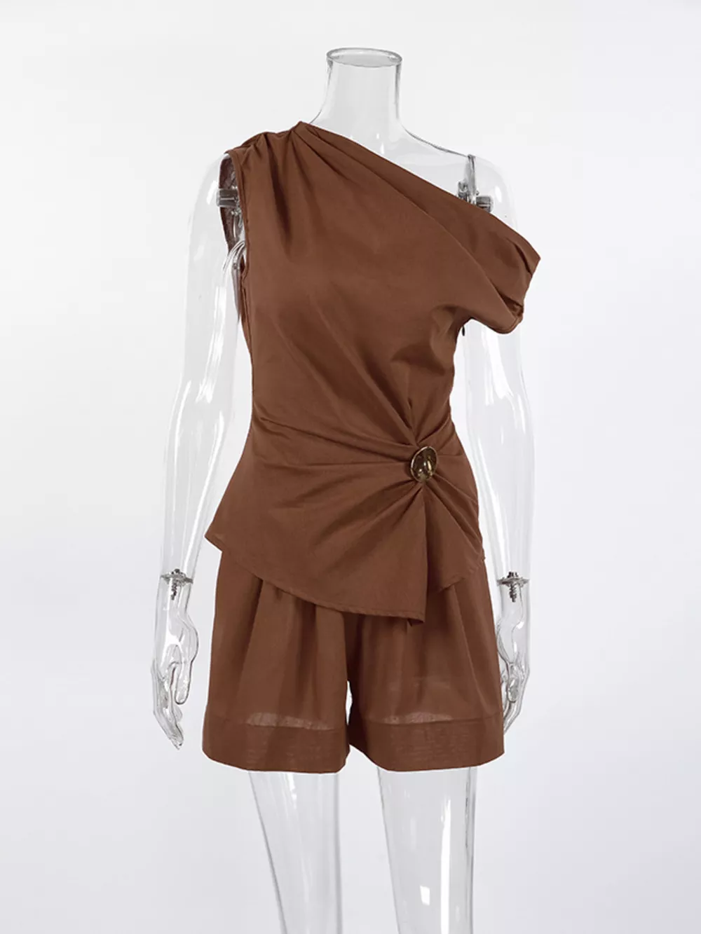 One-Shoulder Top and Shorts Set, image 15