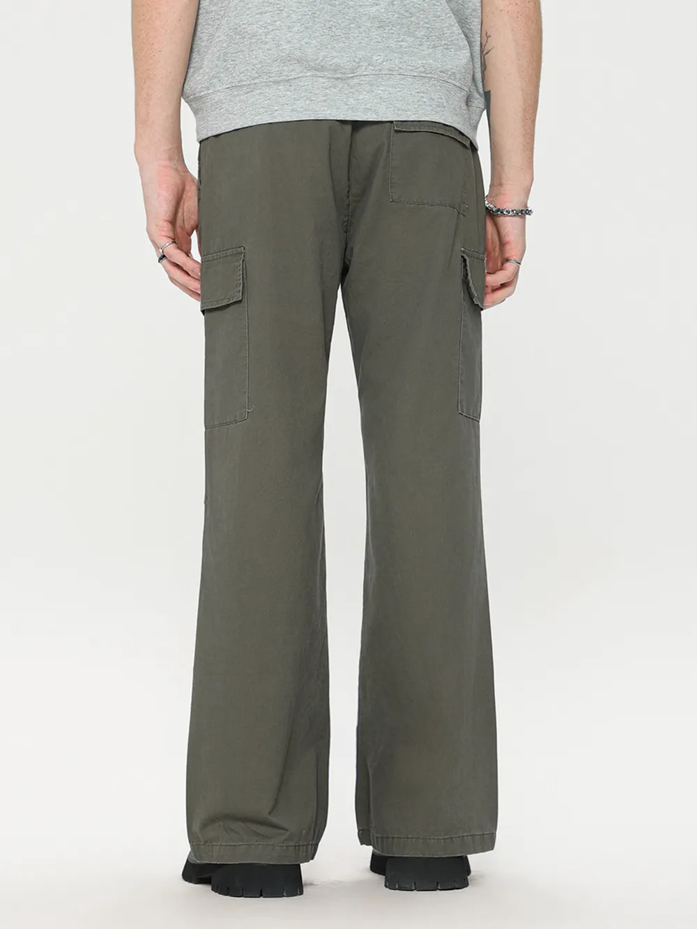 Men's Flare Leg Cargo Pants, image 3