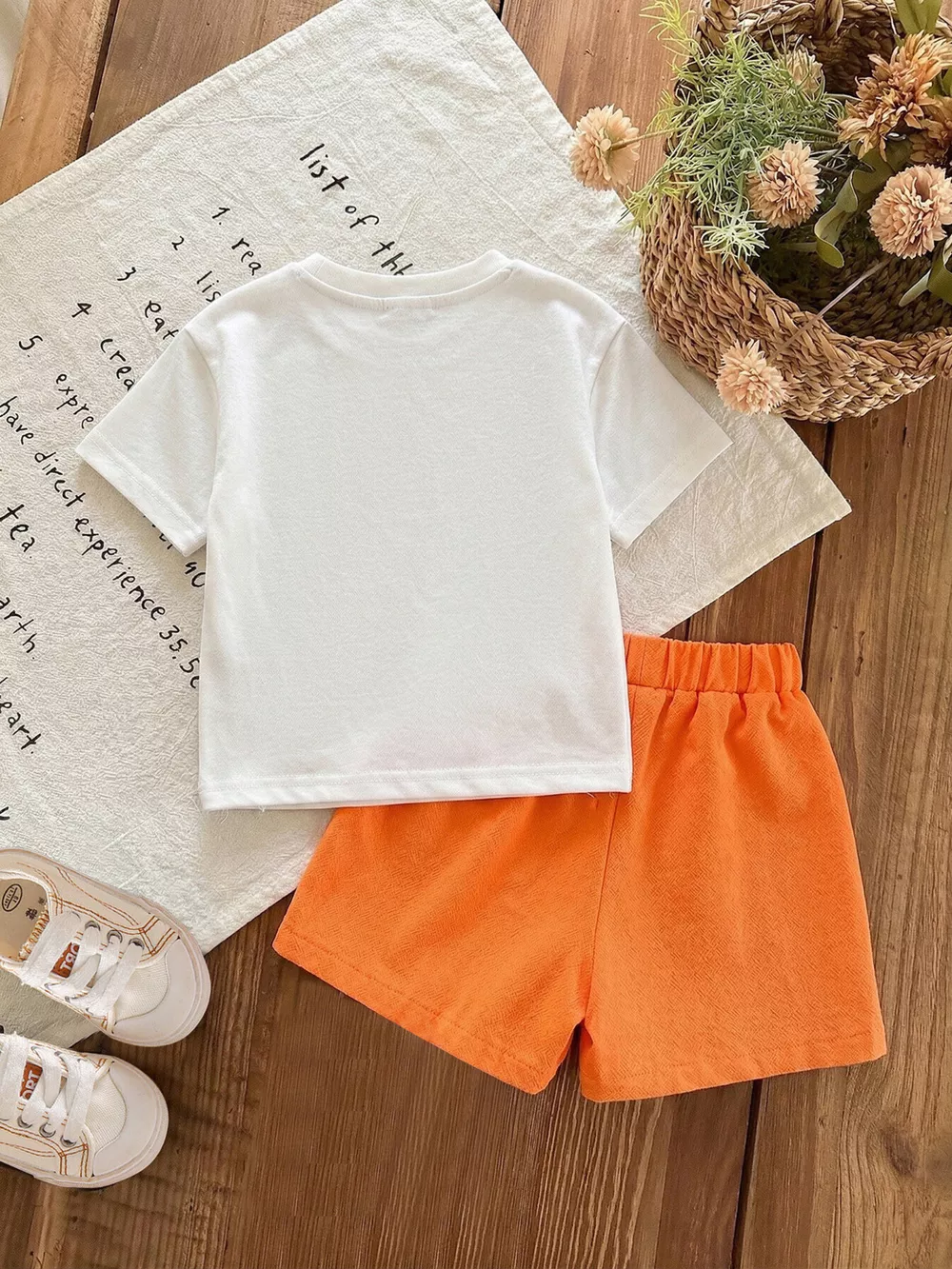 Children's Bow Round Neck Top and Shorts Set, image 6