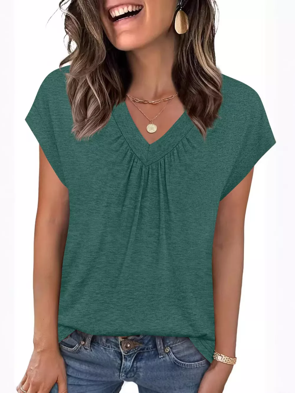 V-Neck Relaxed Fit T-Shirt, image 16
