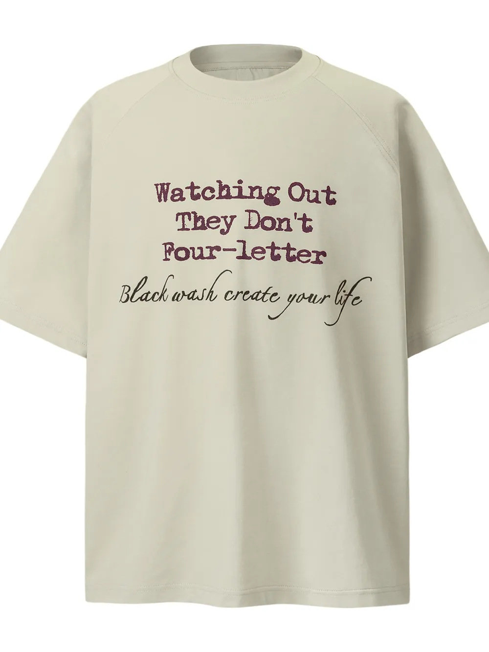 Men's Letter Round Neck Oversized T-Shirt