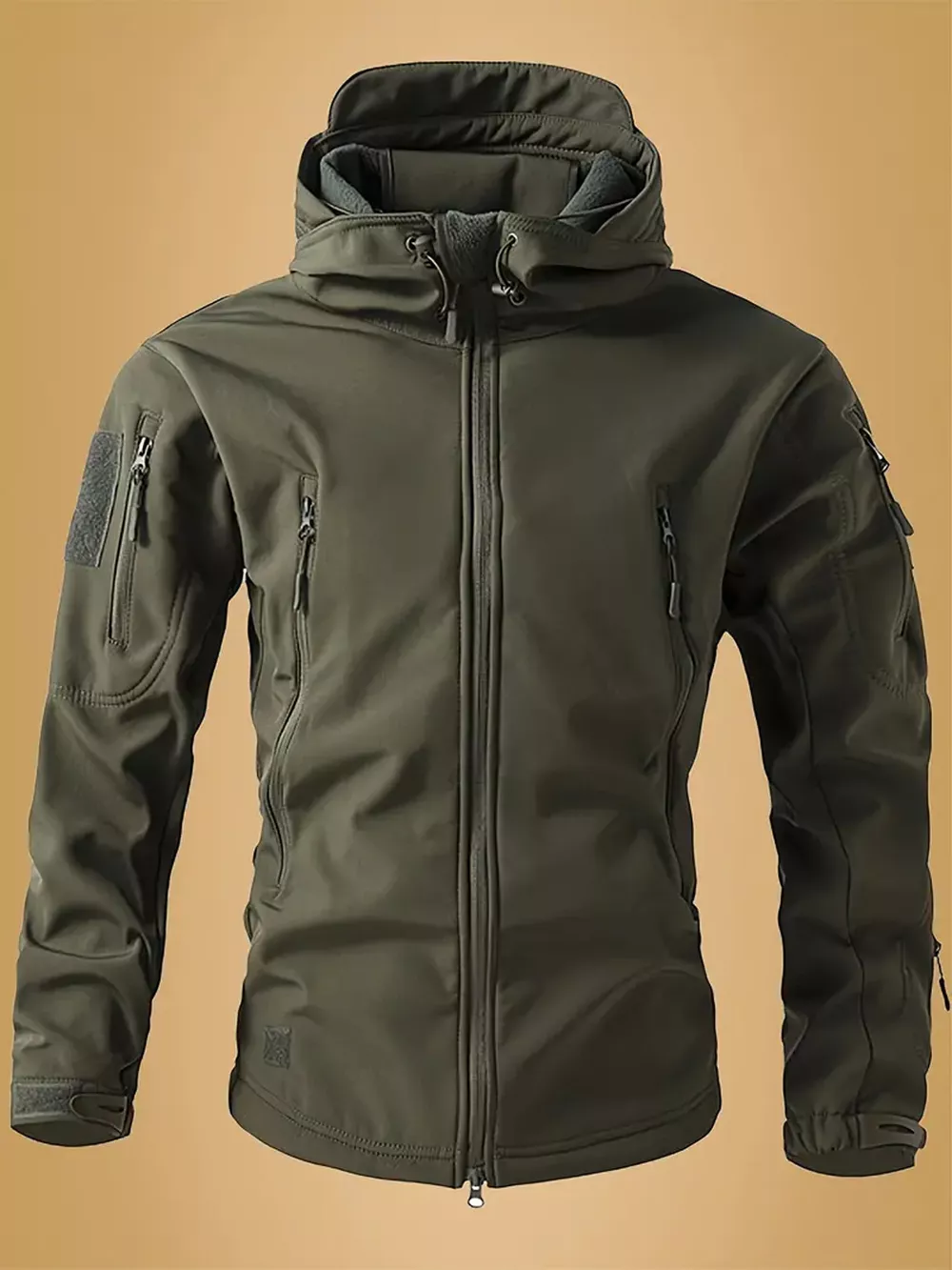 Men's Zip Up Long Sleeve Hooded Jacket