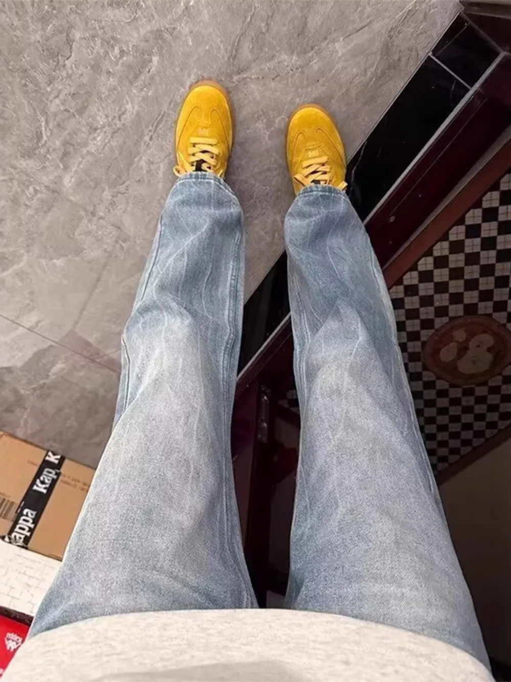 Men's Full Size Vintage Wash Straight Leg Jeans Plus Size, image 2