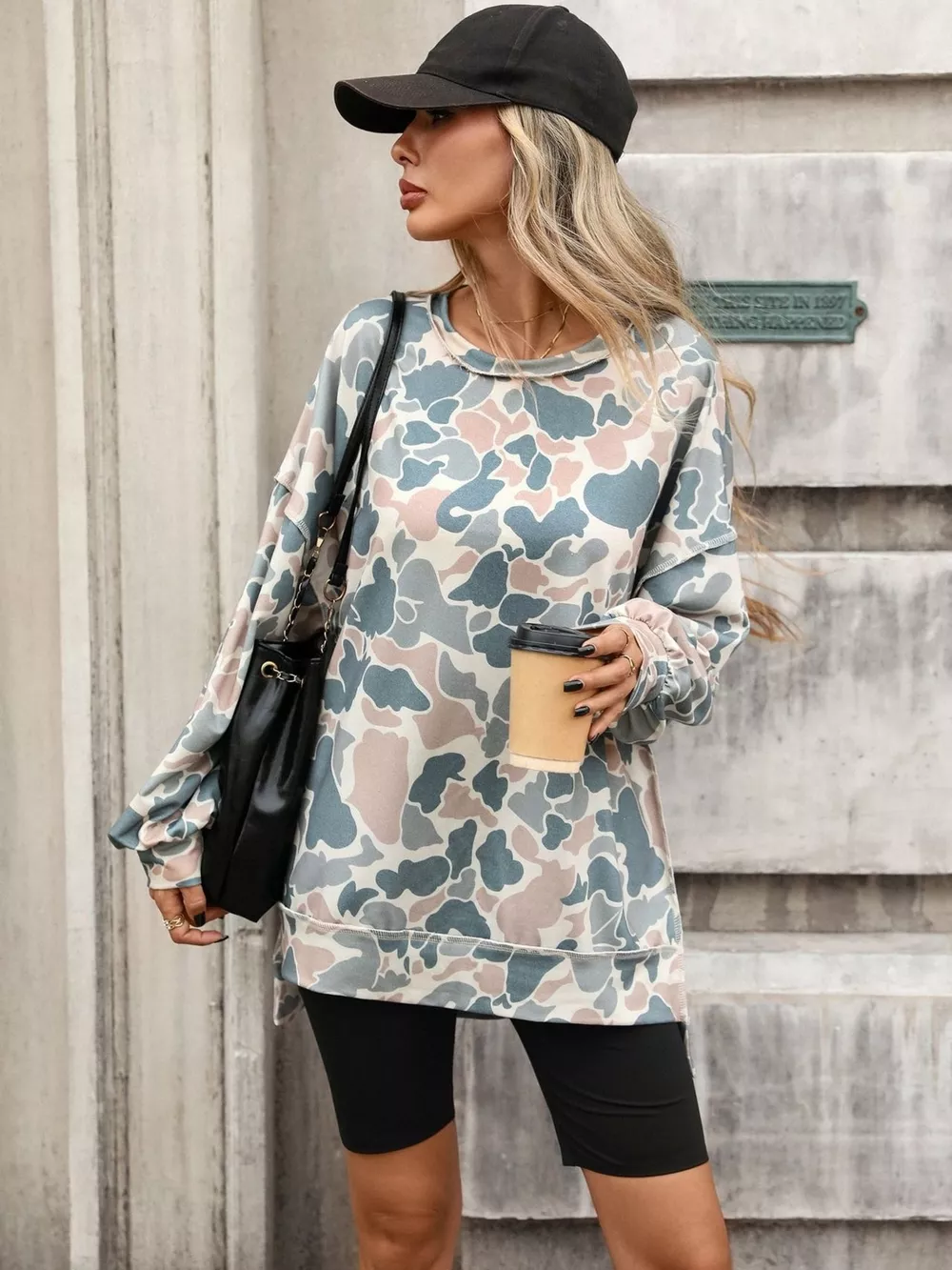 Printed Round Neck Sweatshirt, image 11