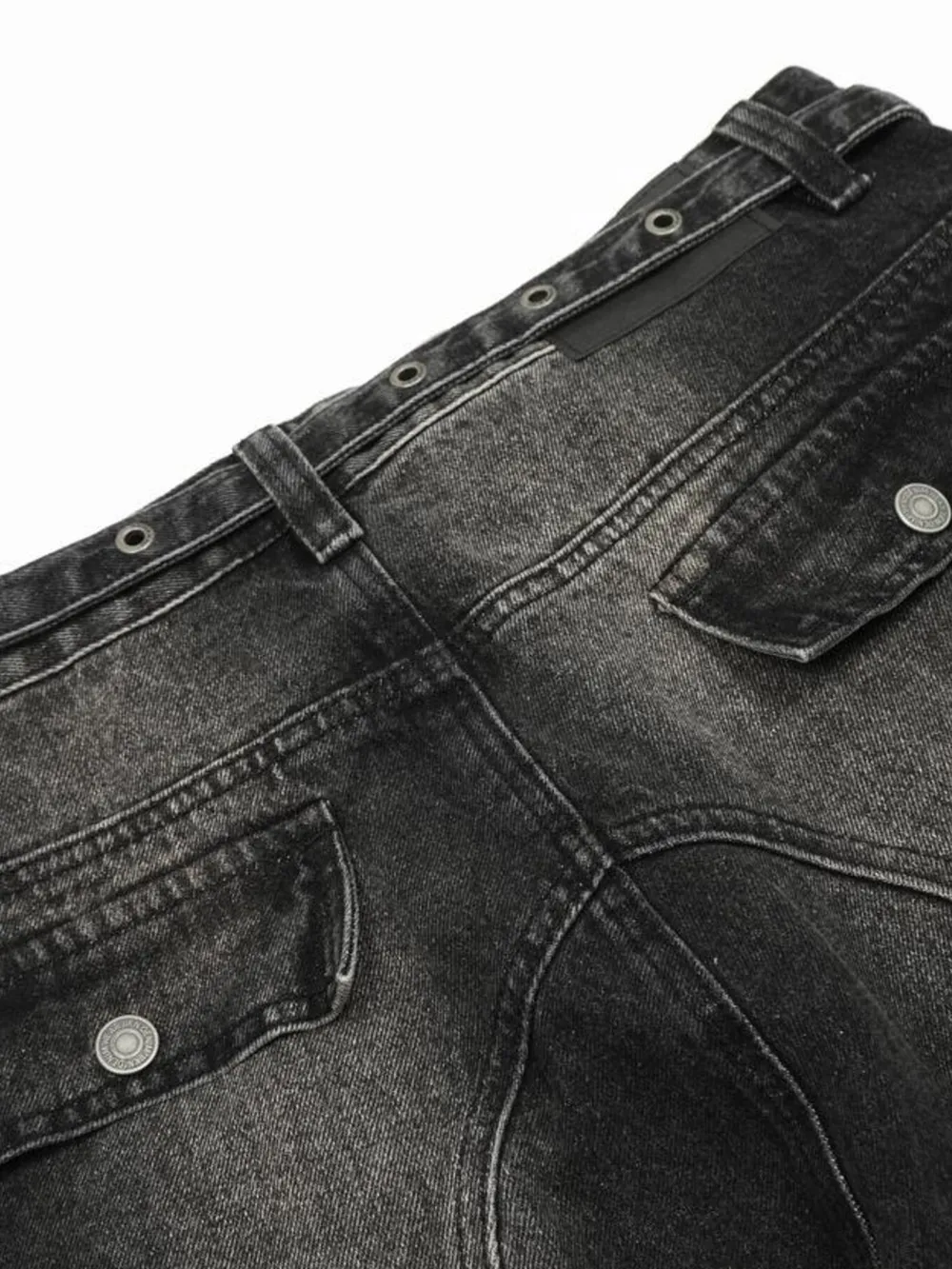 Men's Distressed Cargo Wide Leg Jeans, image 16