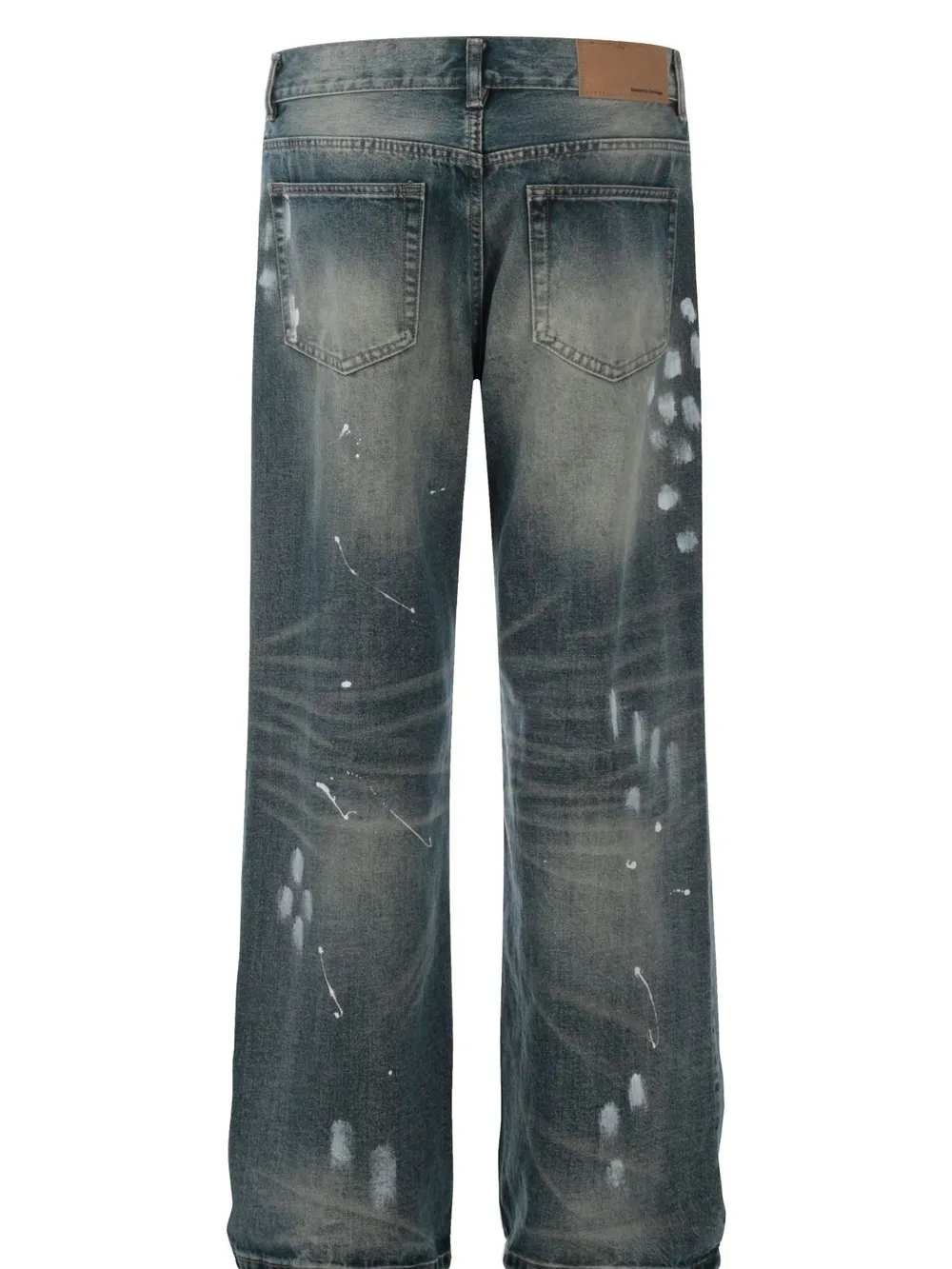Men's Vintage Washed Paint Splatter Jeans, image 2