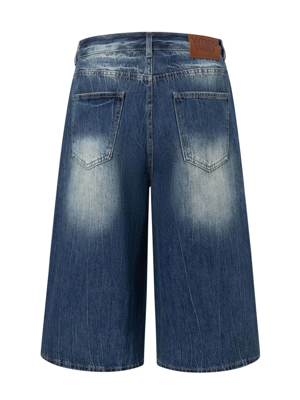 Men's Washed Denim Bermuda Shorts, image 2