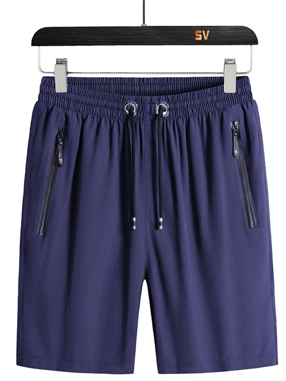 Men's Plus Size Casual Zipper Pocket Shorts, image 2