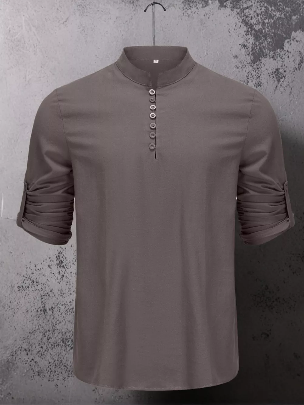 Men's Full Size Button Detail Short Sleeve Shirt Plus Size, image 3