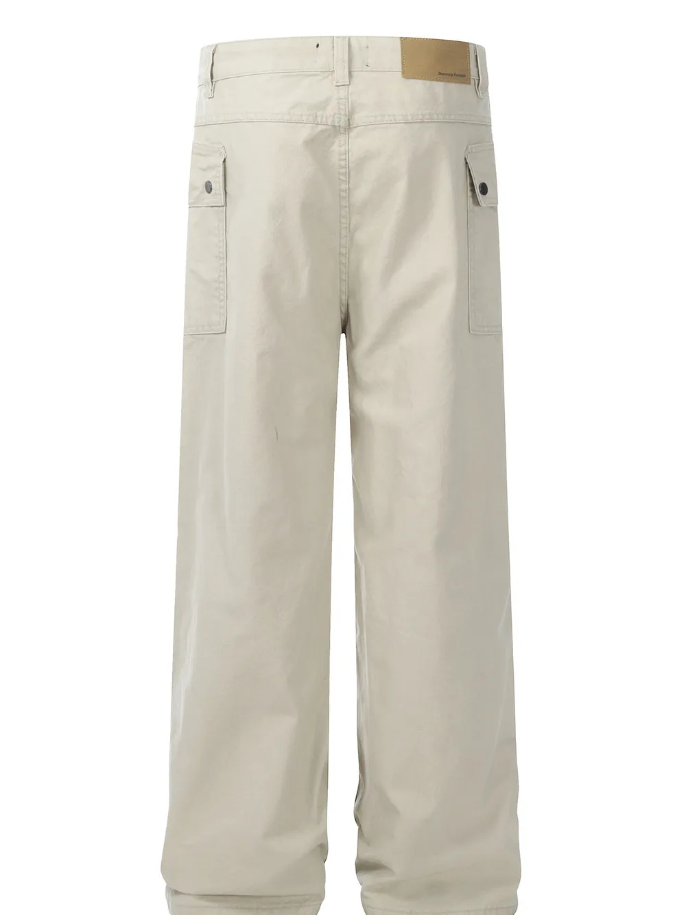 Men's Straight Cargo Jeans with Ruched Detail, image 3