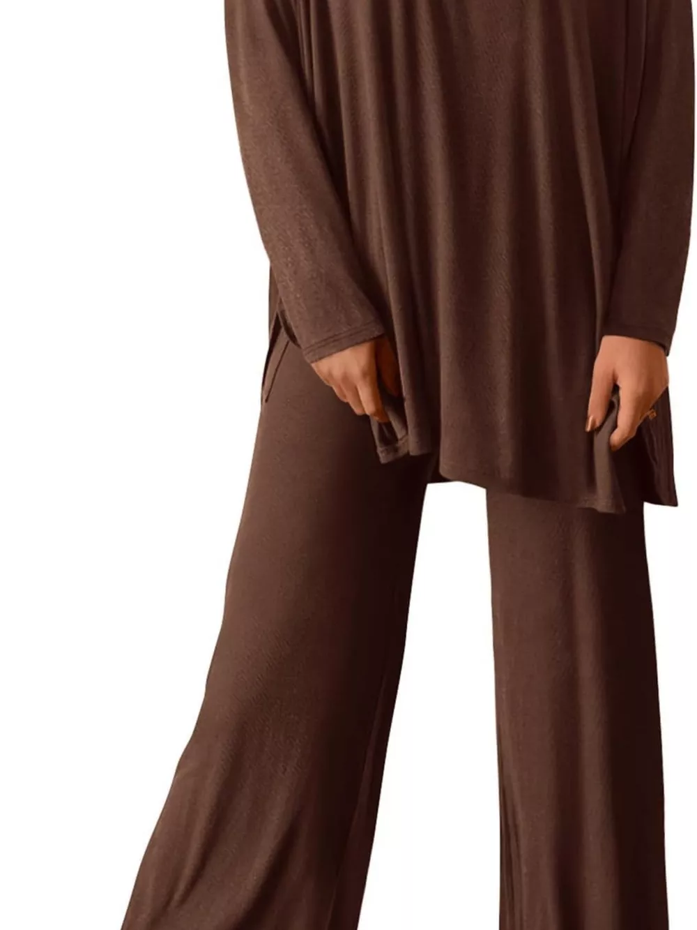 Casual Loose Long Sleeve Top and Wide Leg Pants Set, image 17