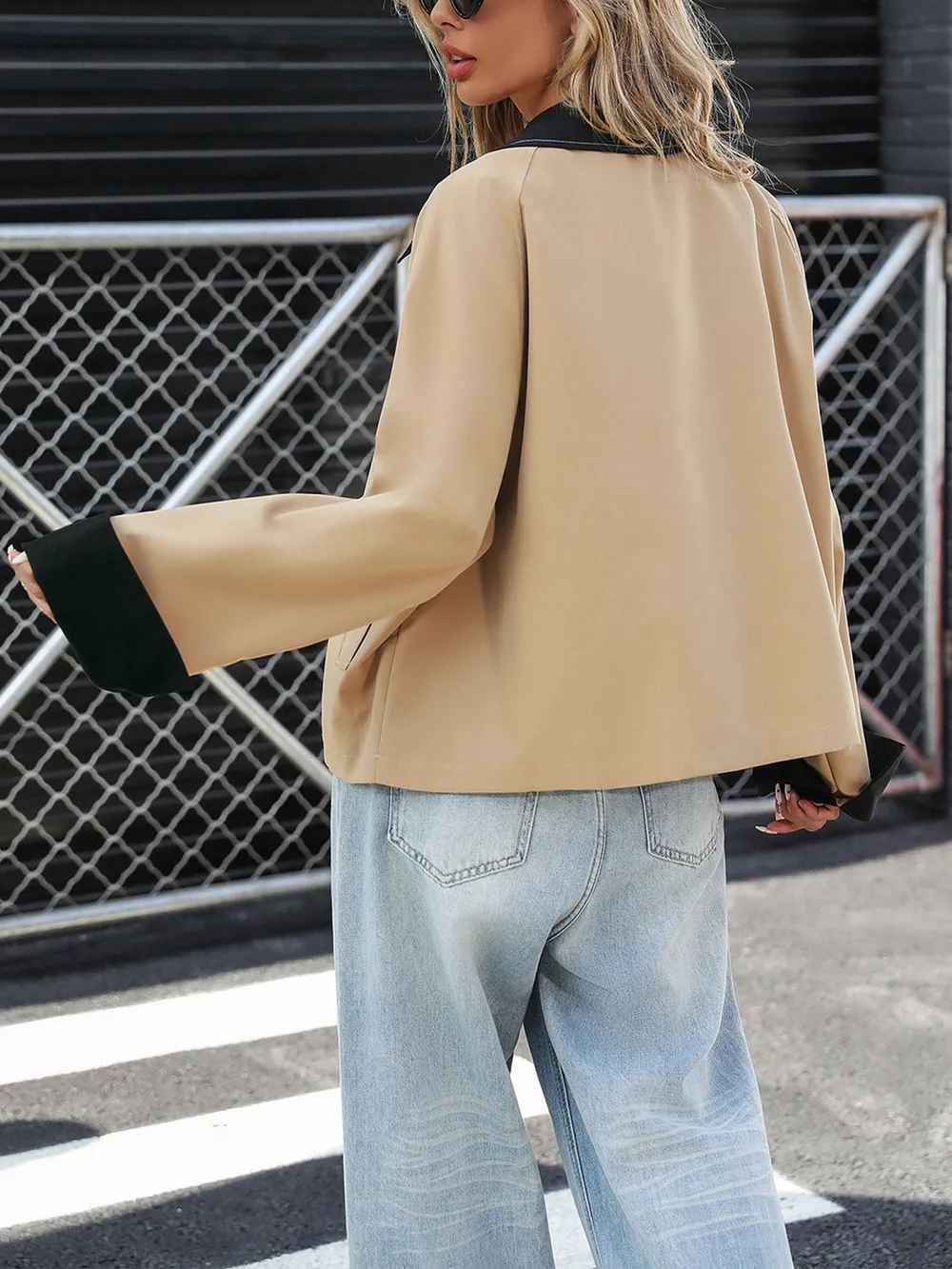 Color Block Button-Up Casual Jacket, image 9