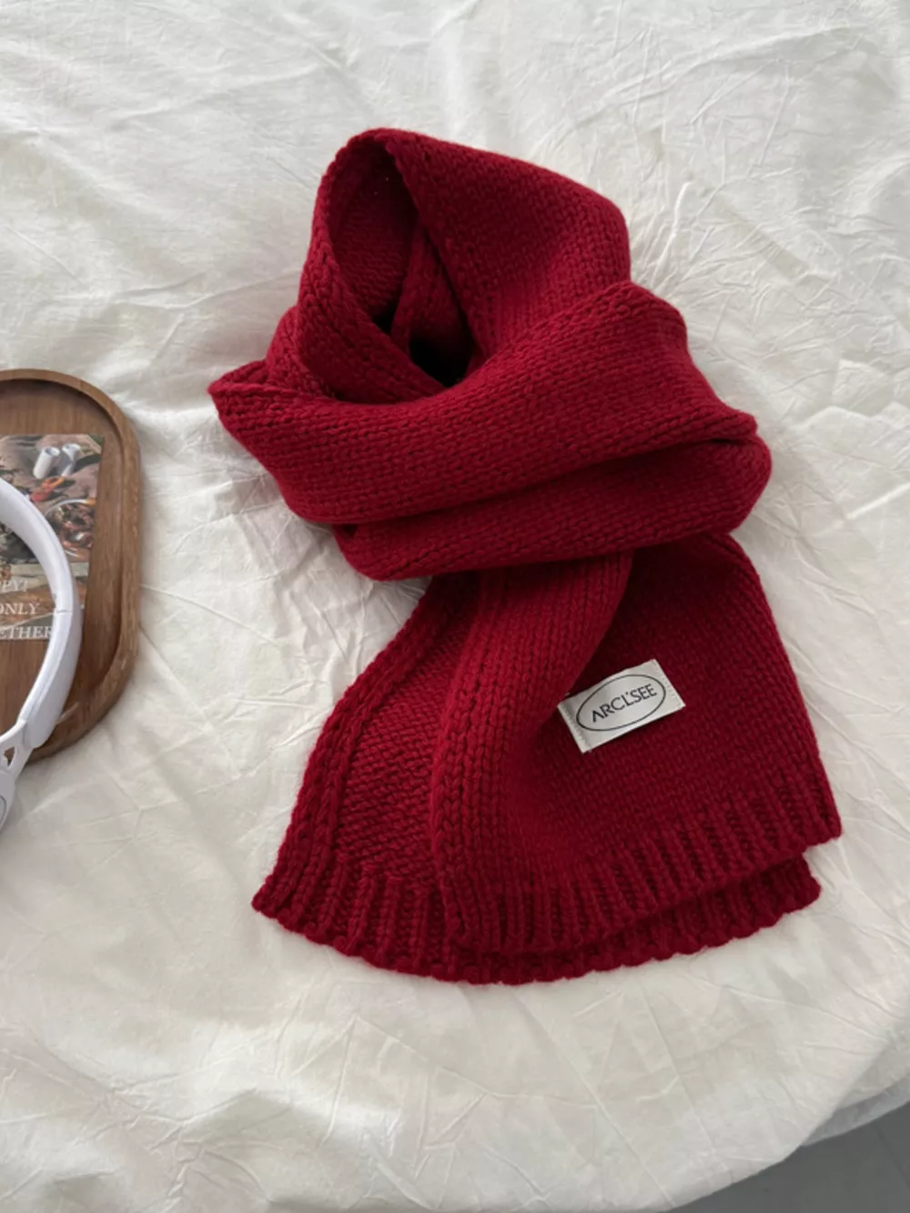 Solid Color Knitted Winter Scarf, image 9