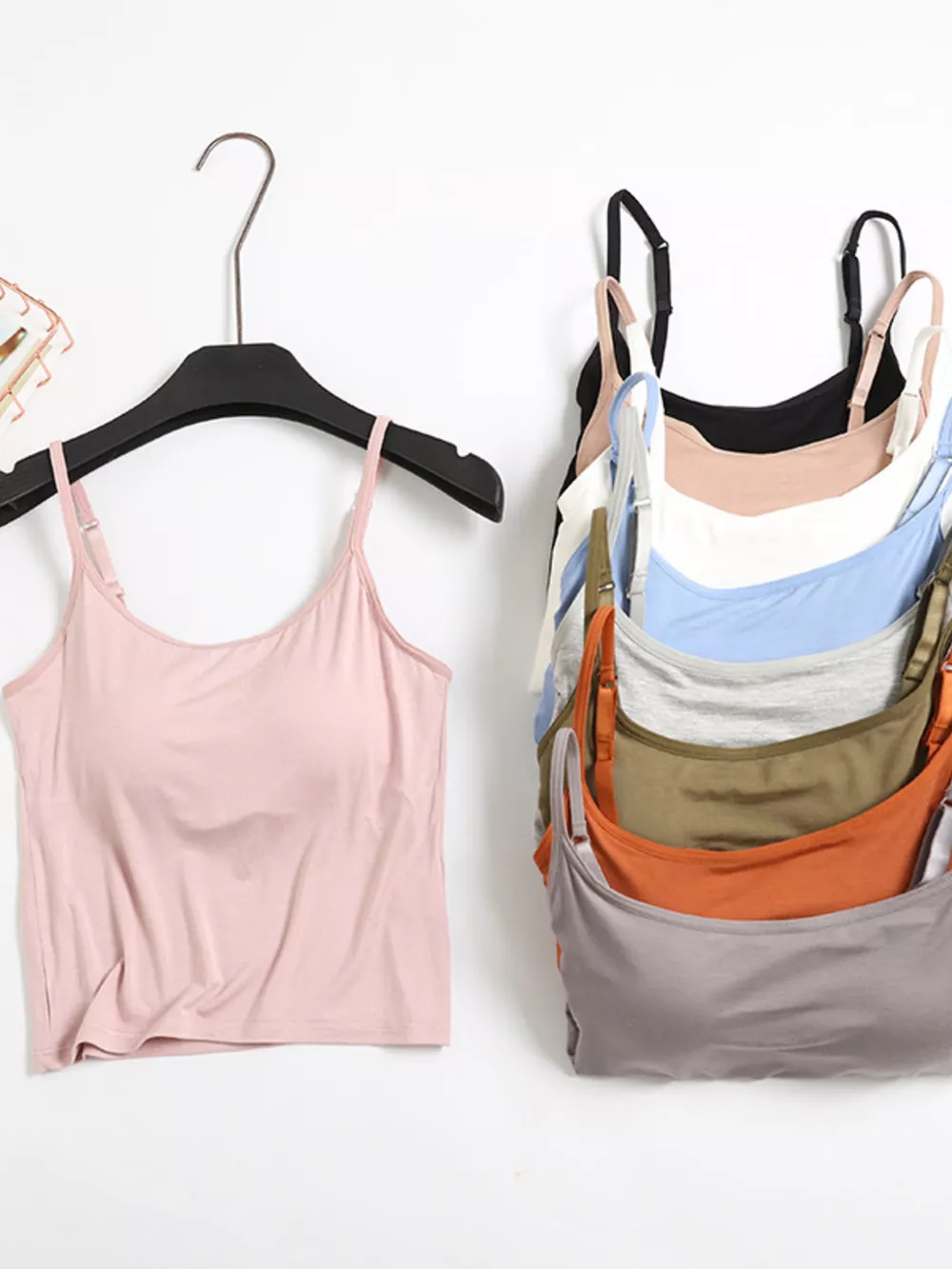 Modal Adjustable Strap Padded Cami and Shorts Set, image 10