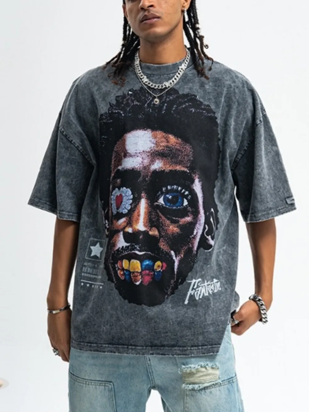 Men's Graphic Round Neck Short Sleeve T-Shirt, image 2