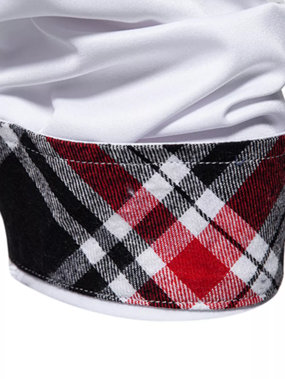 Men's Slim Fit Long Sleeve Plaid Trim Shirt, image 9