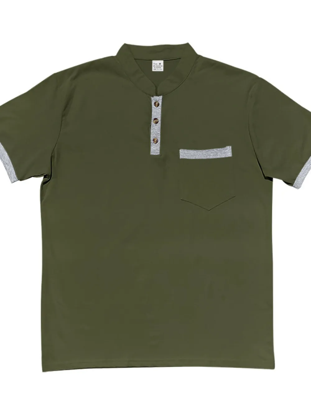 Men's Full Size Button Detail Short Sleeve Top Plus Size, image 12