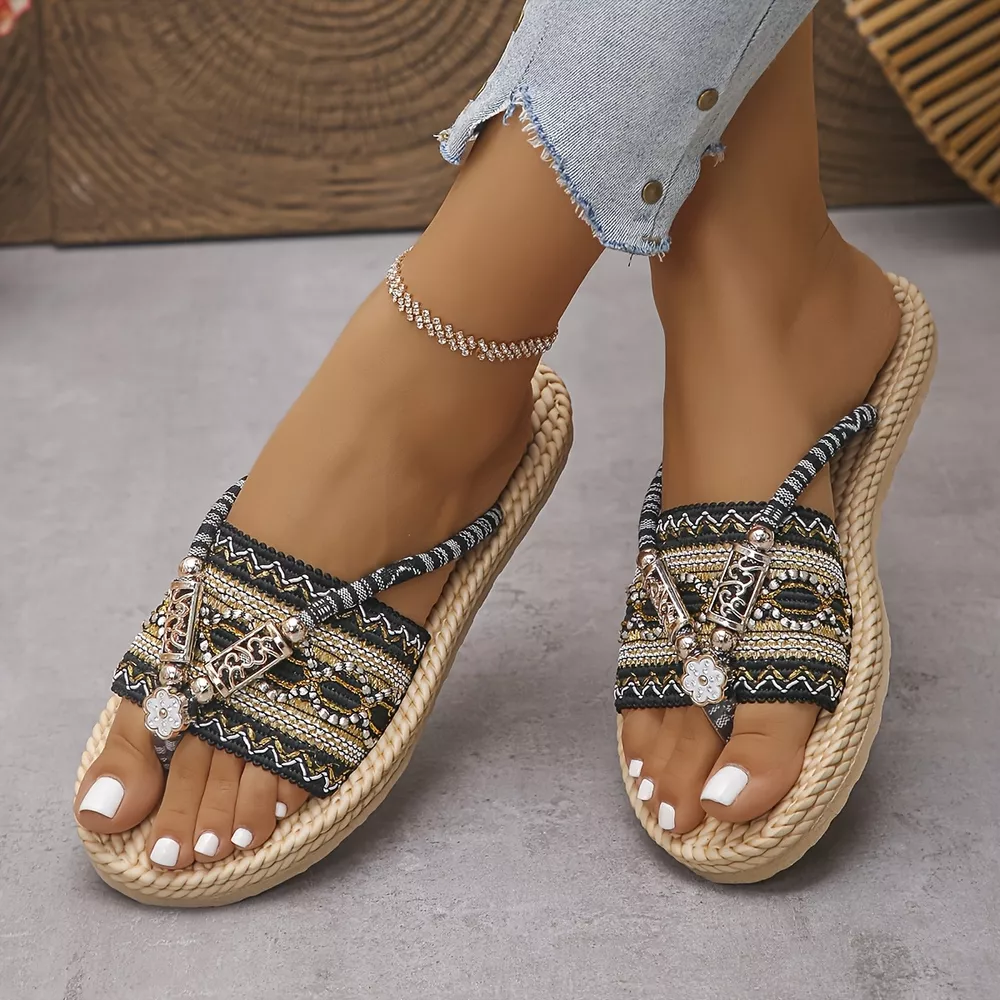 Toe Post Woven Sandals, image 8