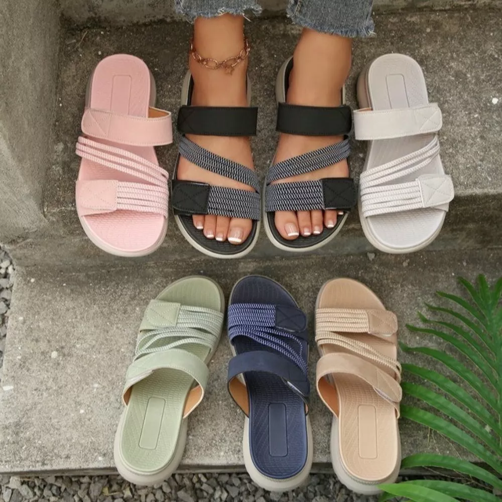 Open Toe Adjustable Strap Sandals, image 2