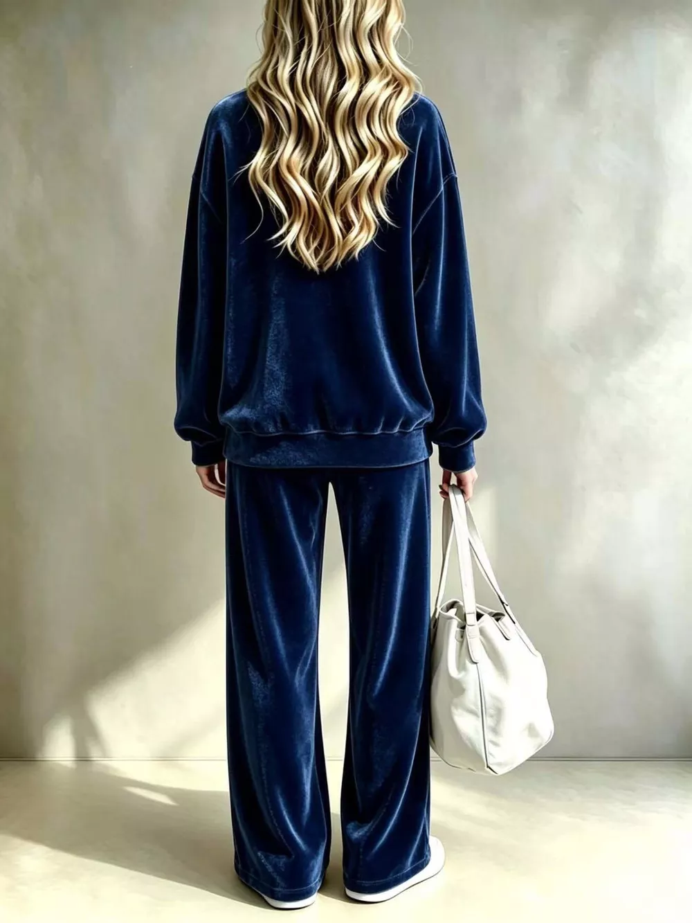 Full Size Velvet Dropped Shoulder Top and Wide-Leg Pants Set Plus Size, image 12