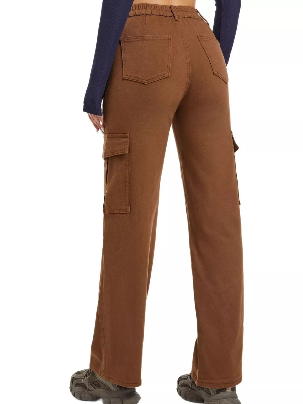 High-Waisted Cargo Jeans, image 16