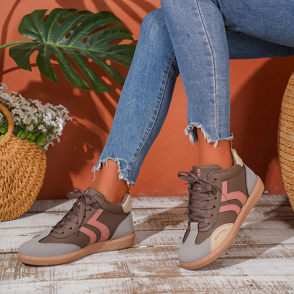 Round Toe Lace Up Sneakers, image 6