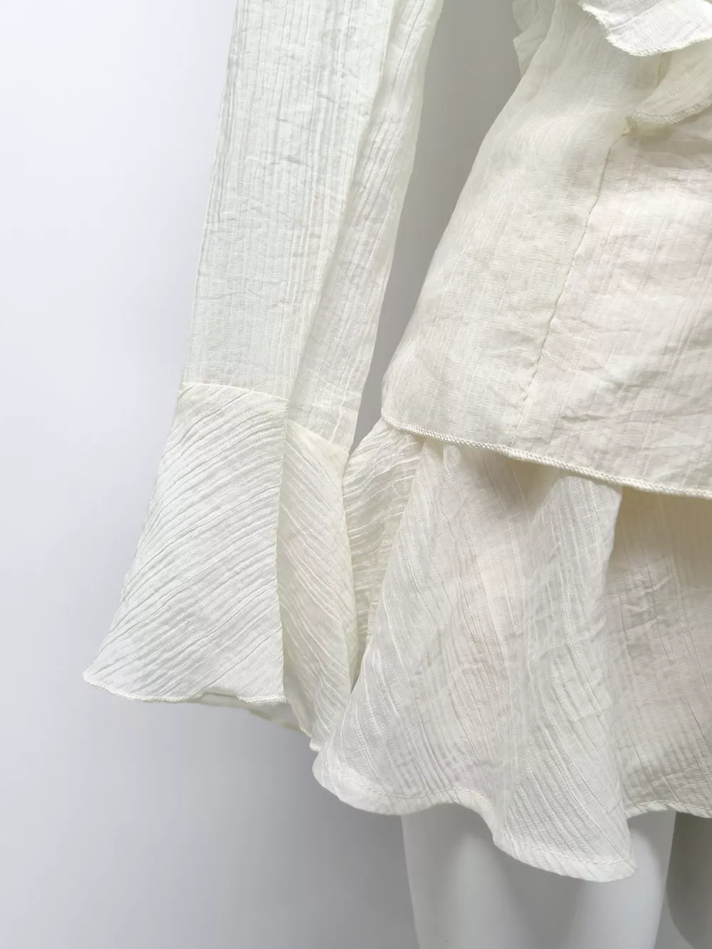 Ruffle Trimmed Blouse and Skirt Set, image 5