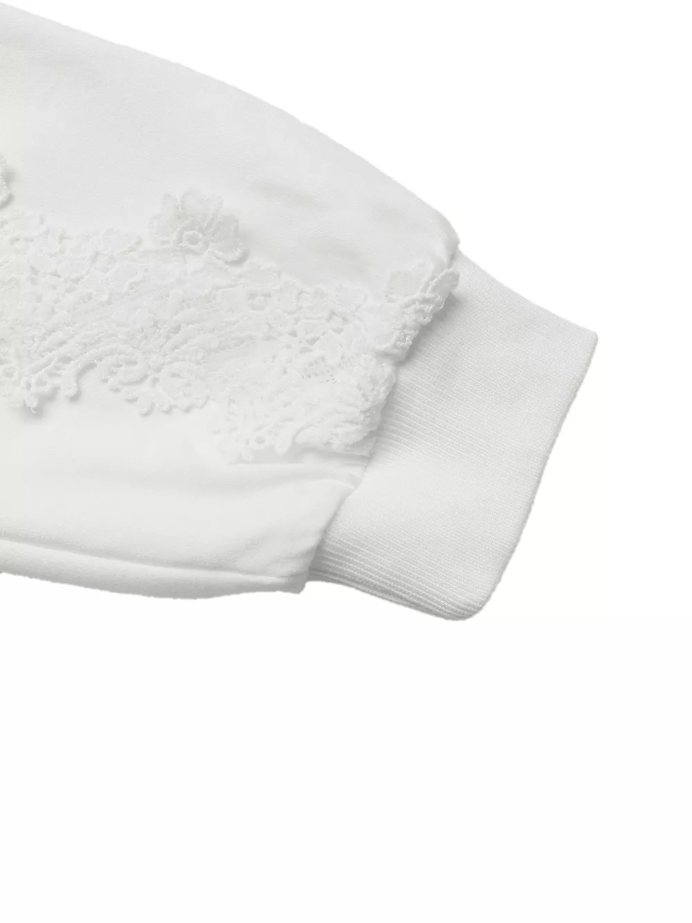 Lace Detail Long Sleeve Drawstring Hoodie, image 10
