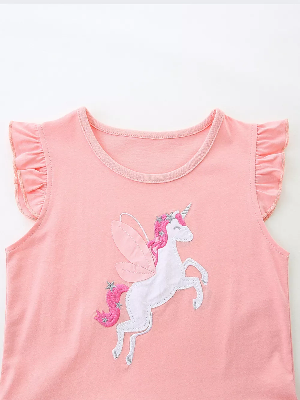 Children's Unicorn Applique Rainbow Tulle Dress, image 3