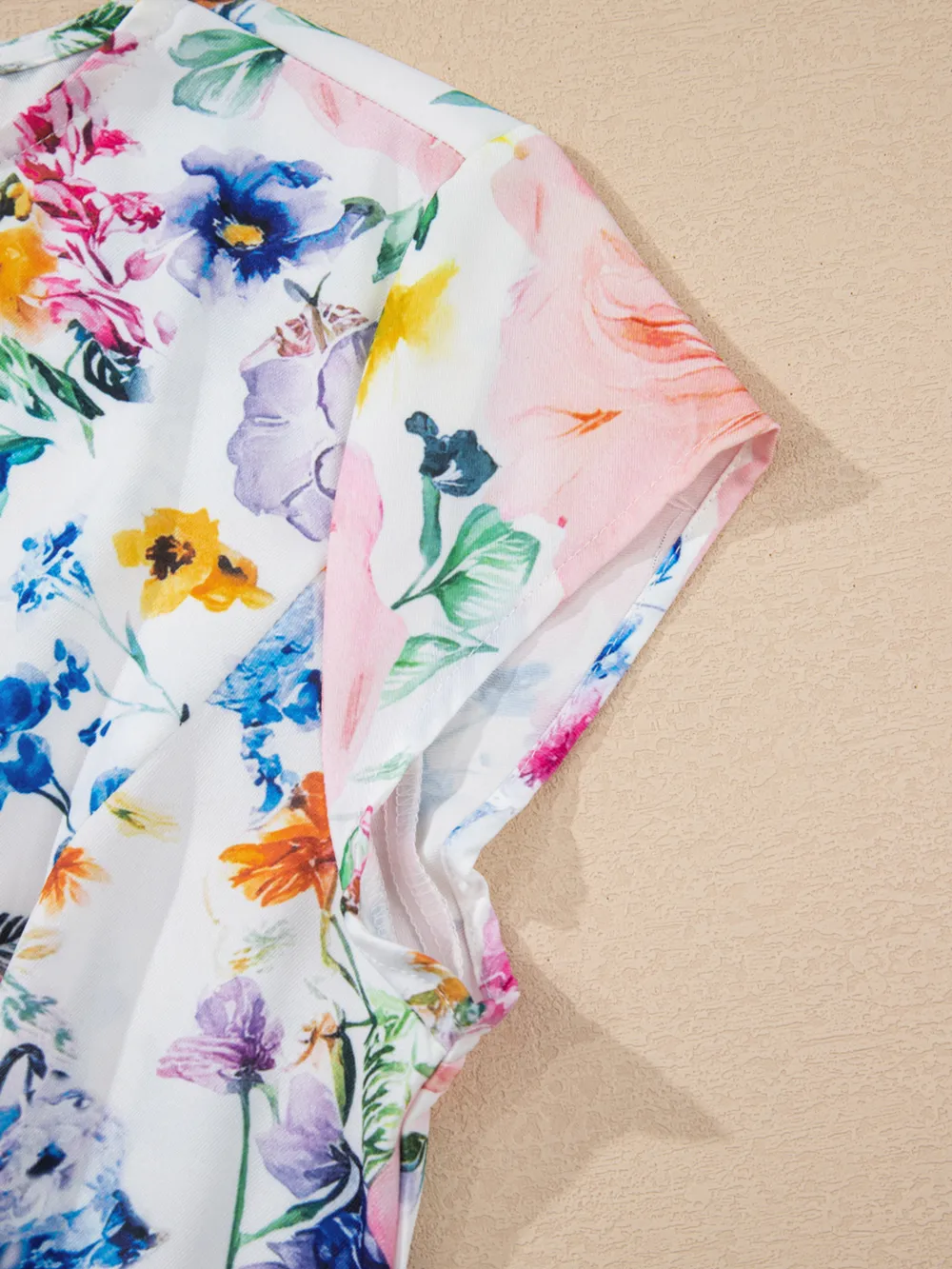 Floral Print Cap Sleeve Mini Dress, image 9