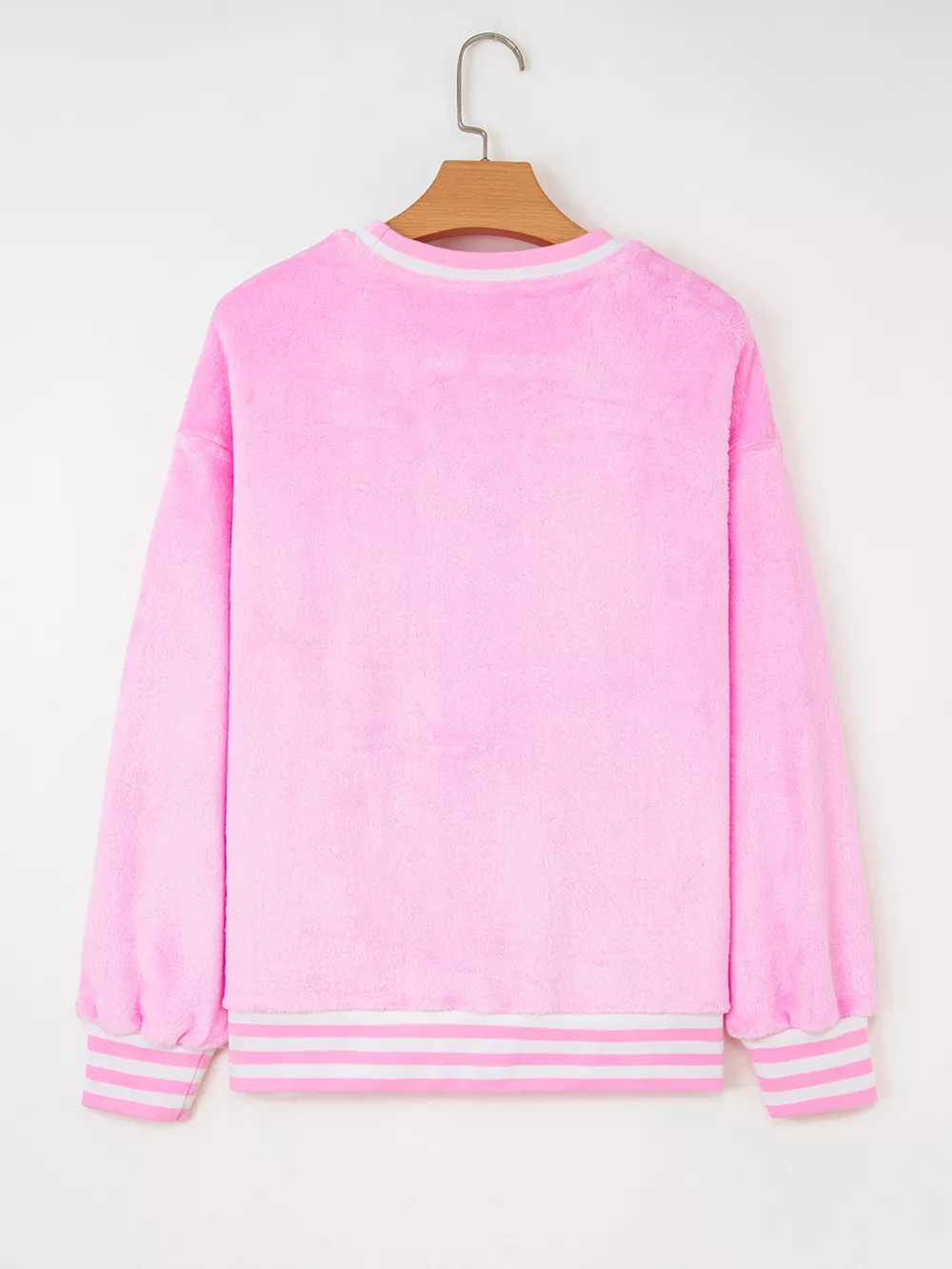 Sequin Chenille MERRY Graphic Plush Sweatshirt, image 5