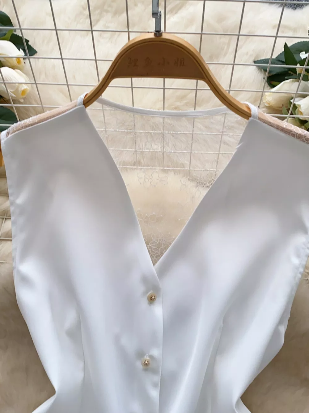 Lace Trimmed Button-Down Vest Coat, image 7