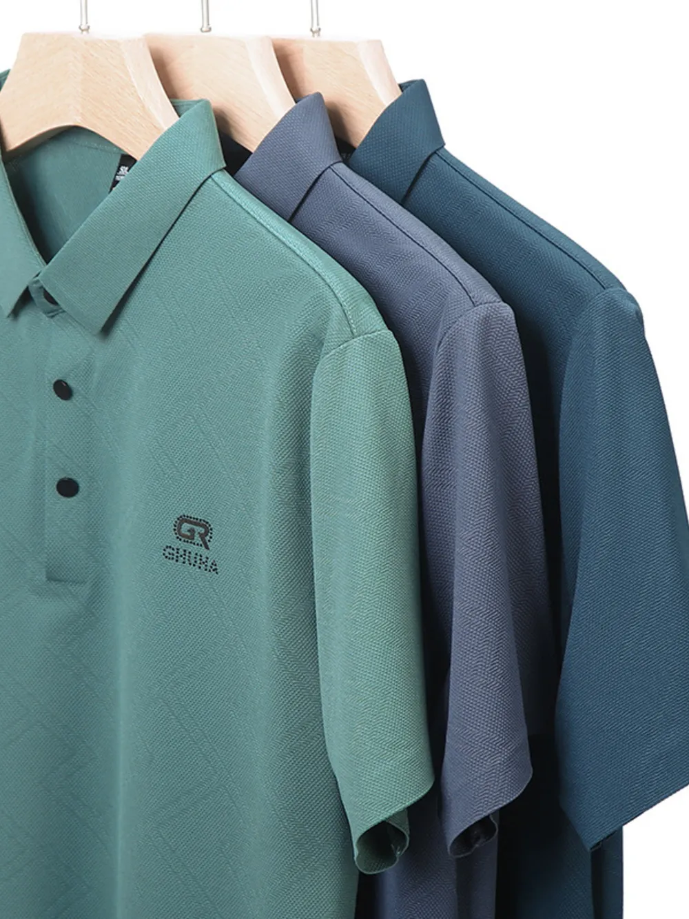 Men's Plus Size Breathable Quick-Dry Collared Neck Polo, image 4