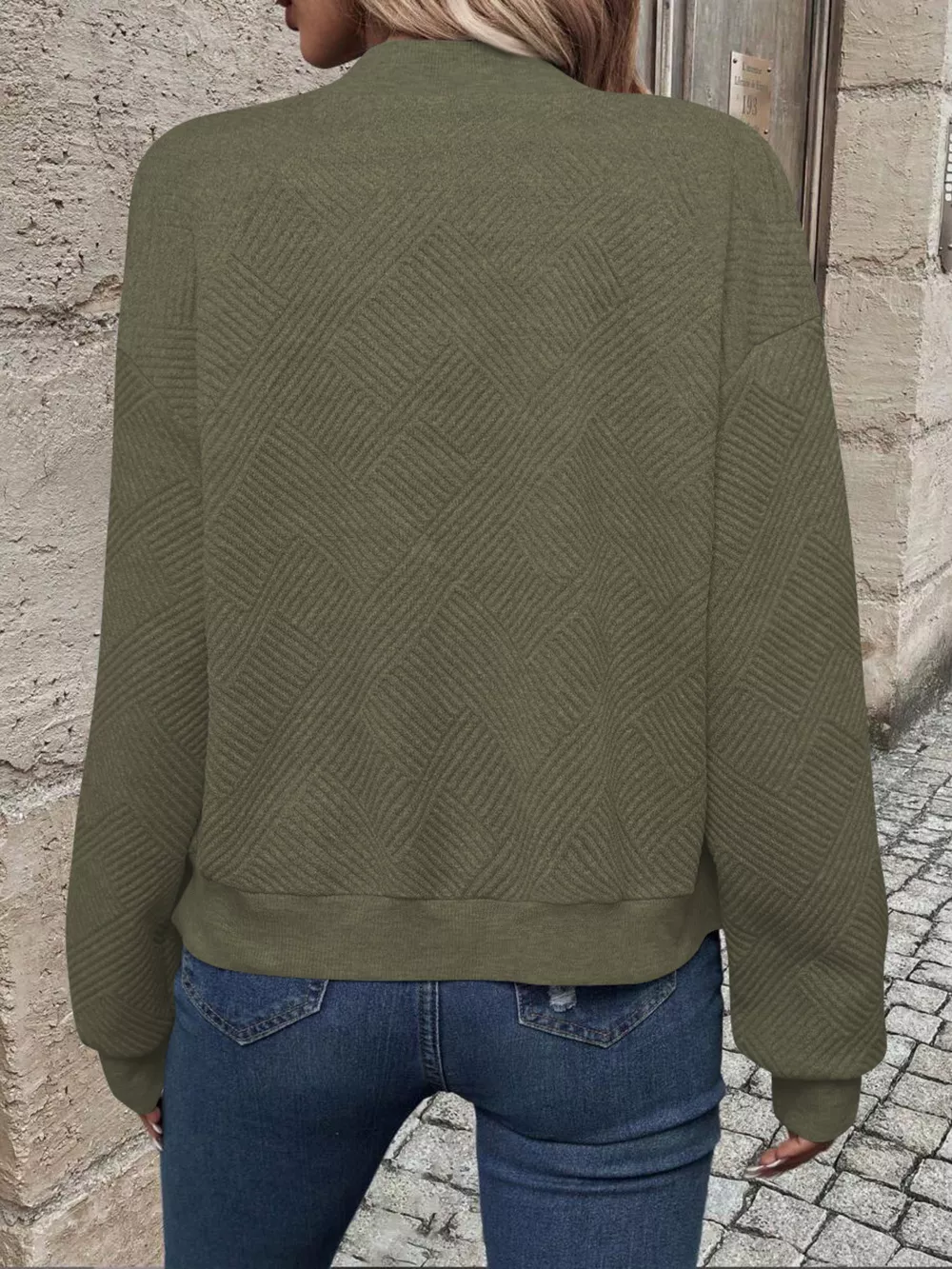 Zip-Up Textured Long Sleeve Jacket, image 27