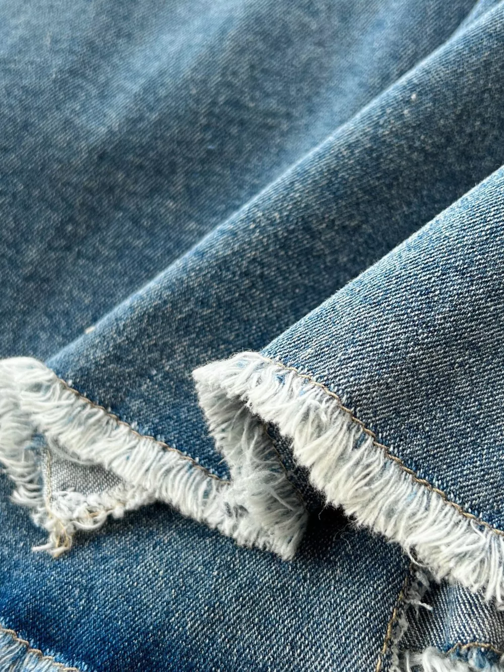 Sleeveless Frayed Hem Slit Denim Dress, image 8