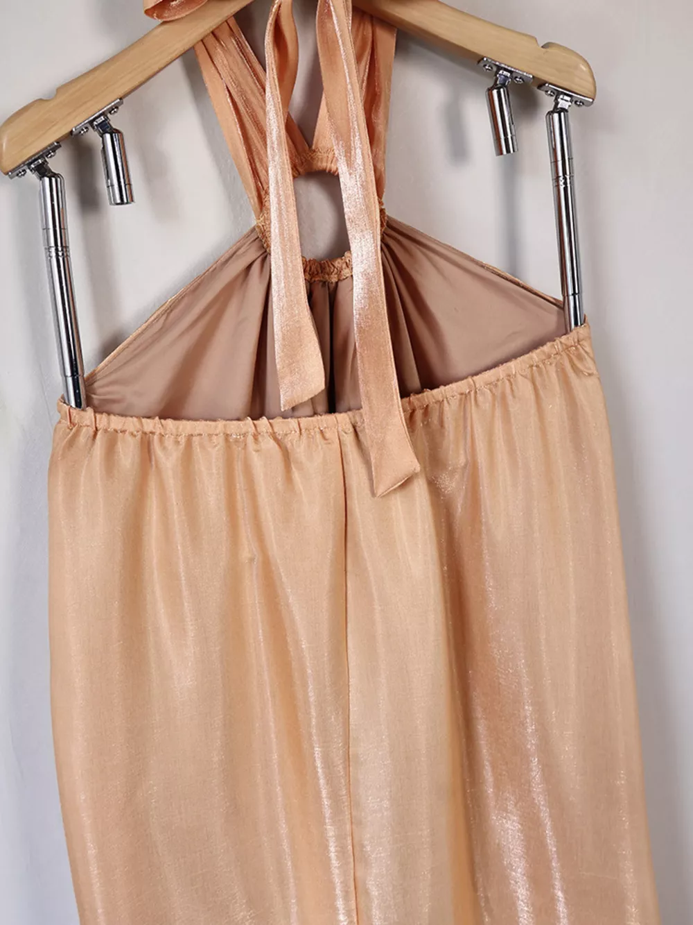 Halter Neck Maxi Dress with O-Ring Detail, image 7