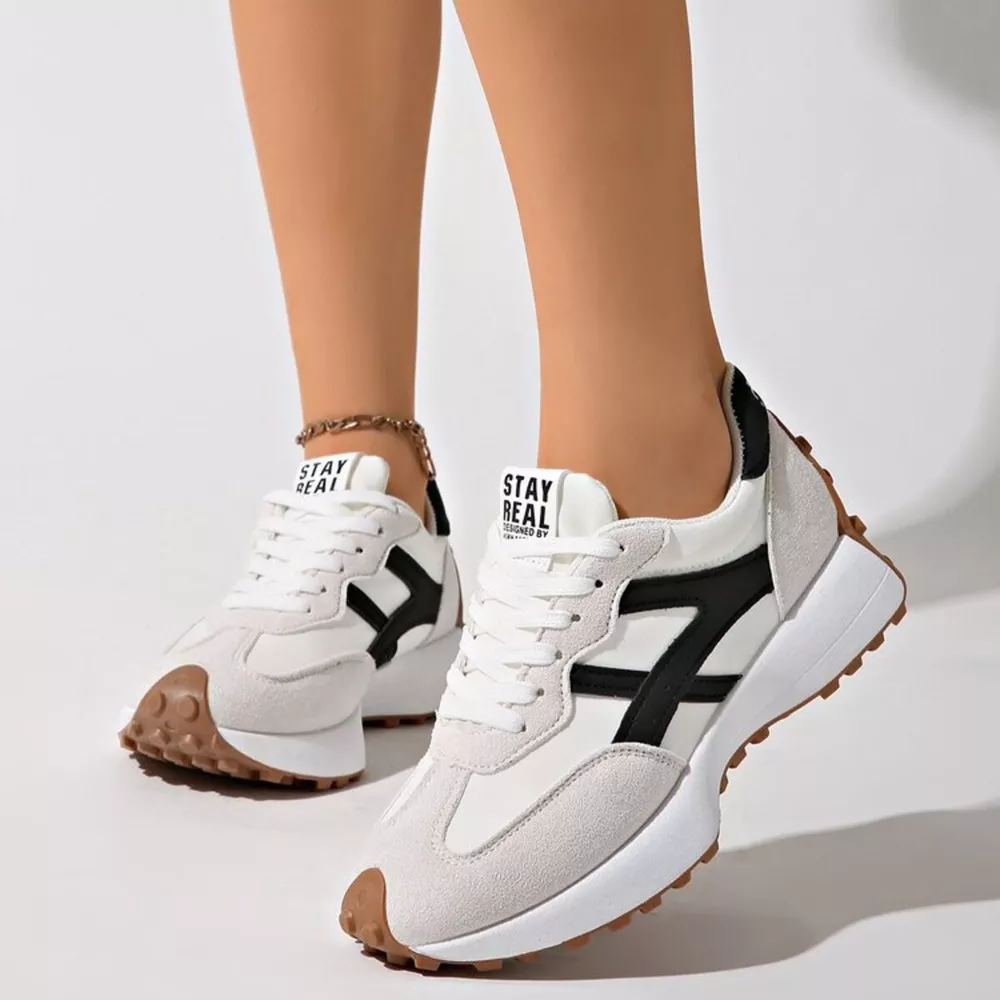 Round Toe Lace Up Sneakers, image 3