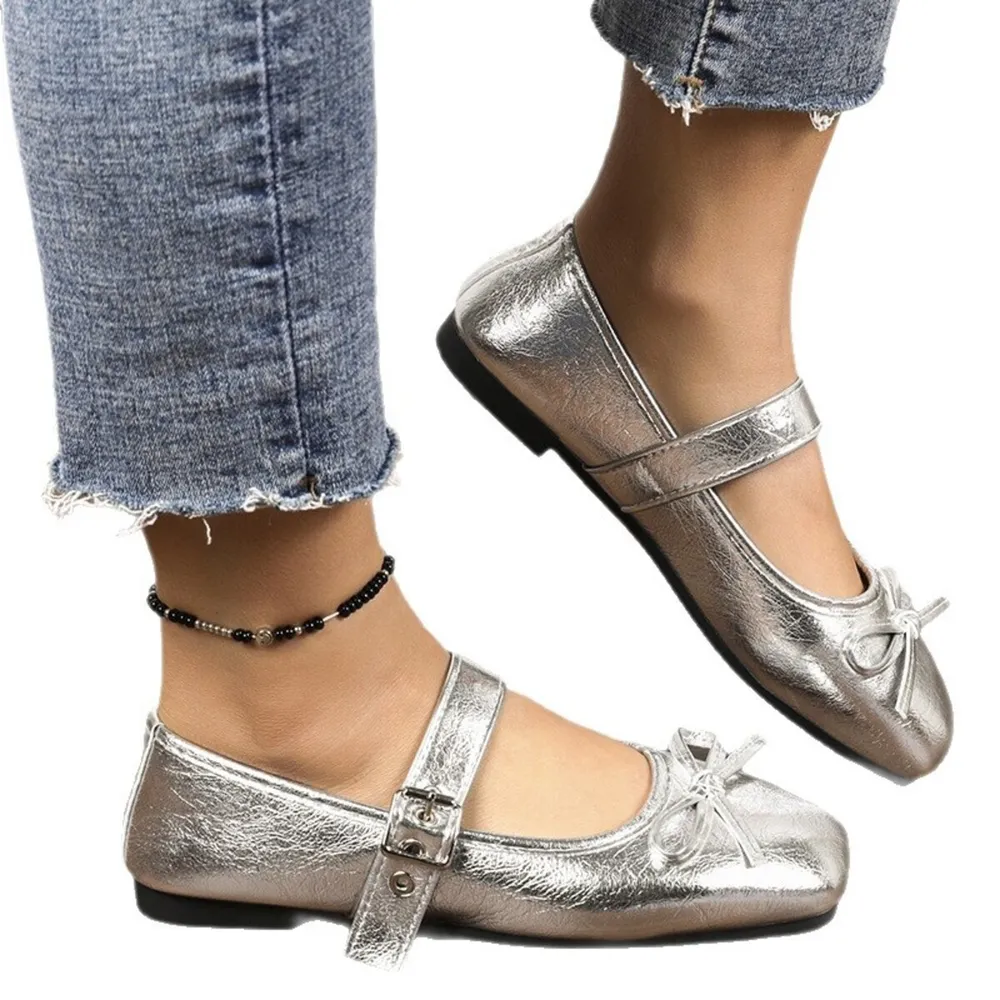 Square Toe Flats Slip-Ons, image 5