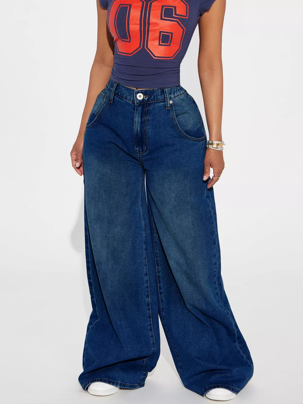 Full Size High-Waisted Wide-Leg Jeans Plus Size, image 3